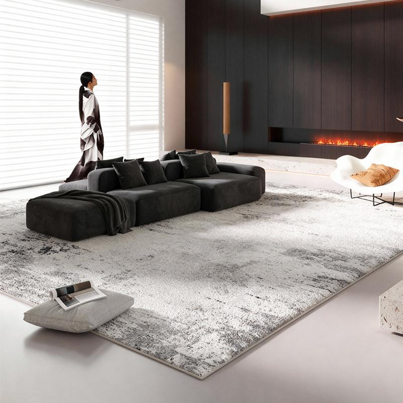 Minimalist Carpets for Living Room Light Luxury Bedroom Decor Carpet Gray Art Large Area Rug Fluffy Soft Home Plush Floor Mat