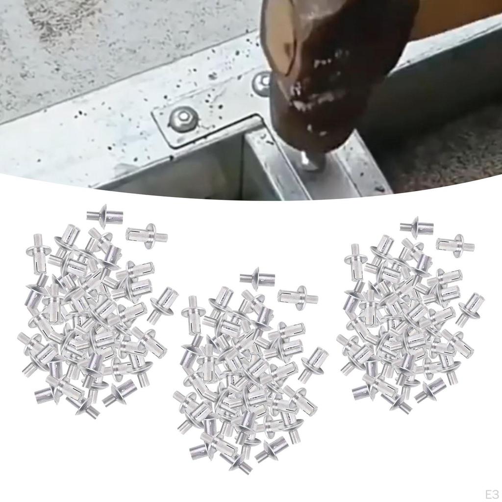 50 Pieces Expansion Nails Screws Hammer Drive Head Piercing Rivets Cabinet Fixing for