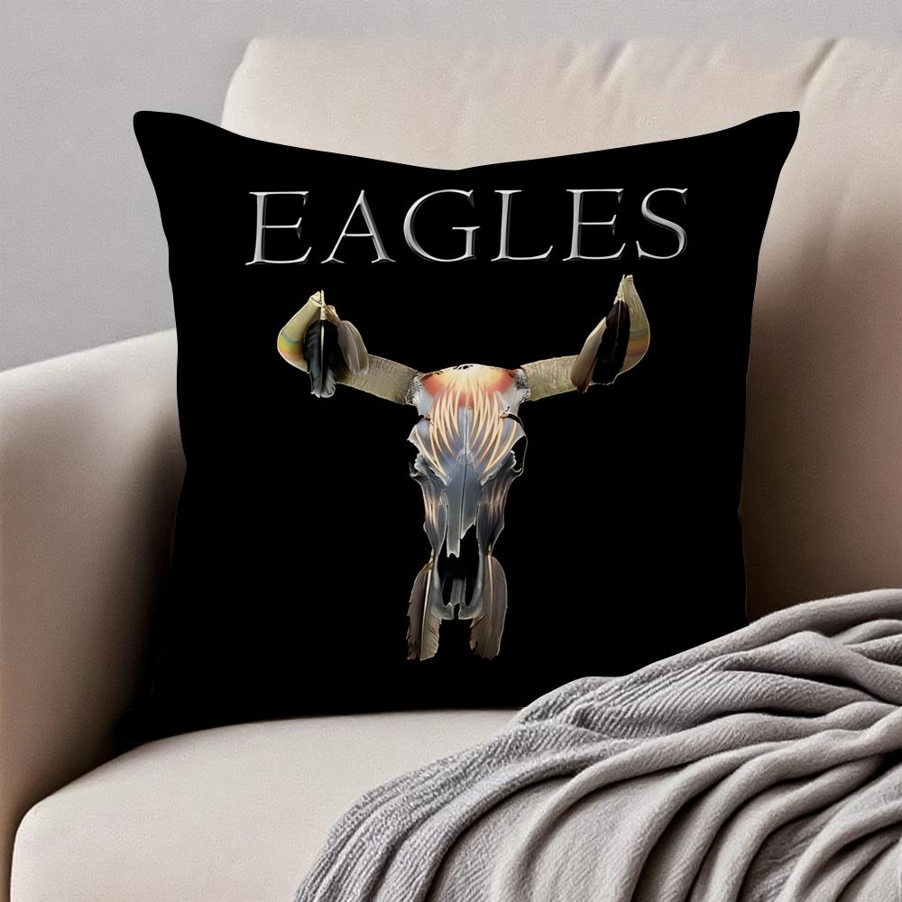 Классическая рок-группа Т-The Eagles Наволочка Подушка Защита от пылевых клещей Невидимая молния Короткий плюш Подушка для дивана