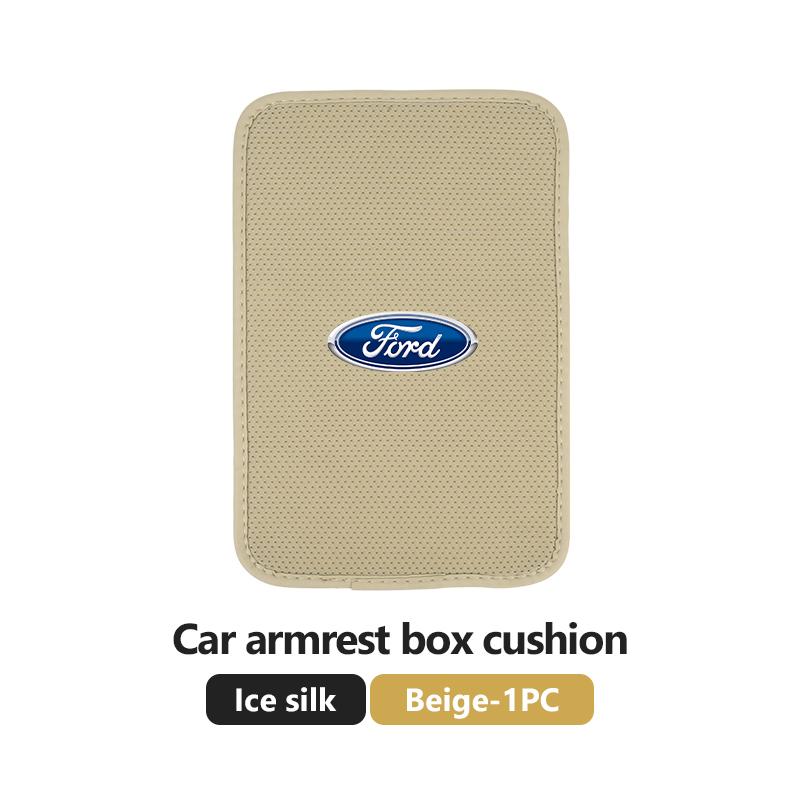 DFXB4 For Ford Car Armrest Cushion Leather Ice Silk Anti Scratch Console Cover Escape Ecosport Fusion Explorer Expedition Taurus