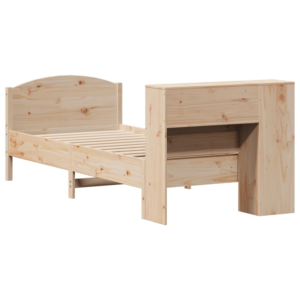 Bookshelf Bed without Mattress 75x190 cm Solid Pine Wood