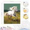 Рамка Белая Лошадь для рисования по номерам, наборы для взрослых, животное, сделай сам, рисунок по номерам, краска на холсте, картина для домашнего декора, 40x50 см
