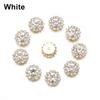 10PCS DIY Craft Sparkling Flower-shaped Rhinestone Buttons Crystal Glass Stone Clothes Decoration