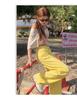 Женские широкие джинсы цвета Off-White: Модный, Омолаживающий Свободный Крой для Весенне-Летней Повседневной Одежды