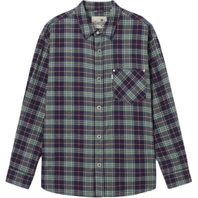 Levis Ss25 Повседневная Удобная Простая Клетчатая Рубашка с Длинным Рукавом Мужские рубашки Черный Зеленый 002WE-0000