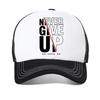 Никогда не сдавайся принт letter модная летняя дышащая кепка-snapback унисекс сетчатая шляпа от солнца регулируемая крутая кепка-тракер