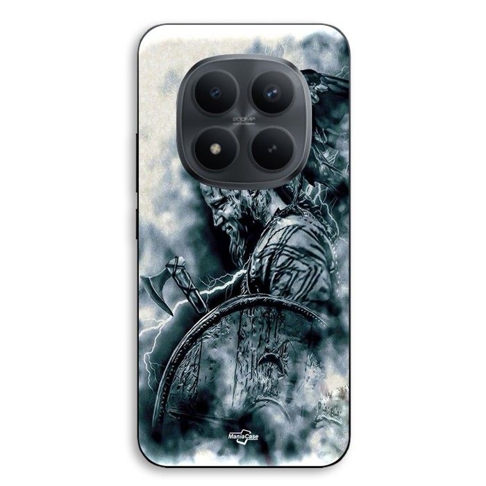 Coque de téléphone - MANIACASE - Xiaomi Redmi Note 15 Pro Plus 5G - Silicone TPU - Motif Vikings Ragnar Lothbrok - Noir