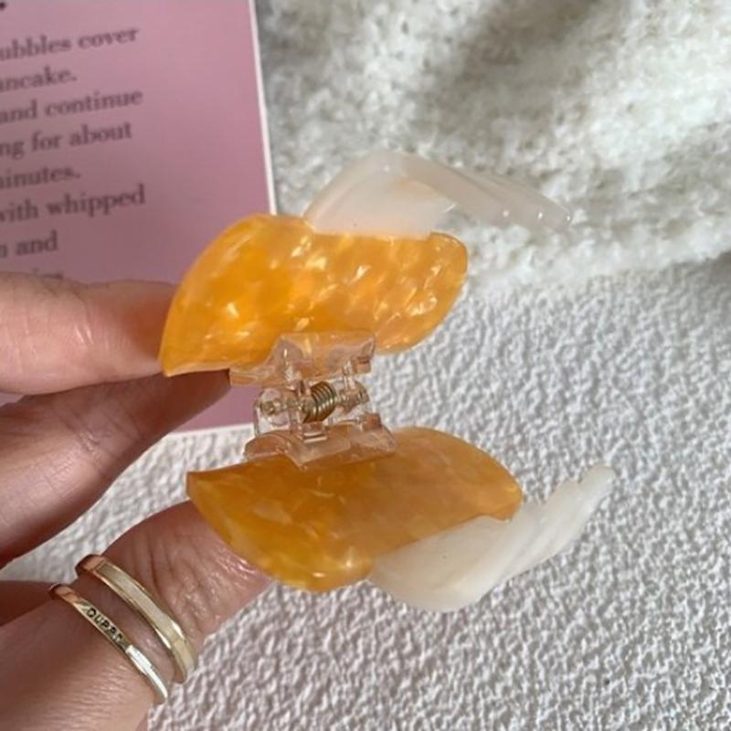 Милый маленький зажим для волос в форме гриба, креативная ацетатная заколка для волос, прелестные растительные зажимы-акулы для девочки, аксессуары для волос