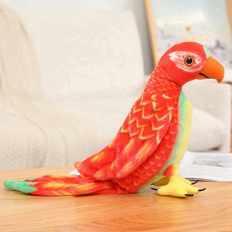 Simulation Parrot Plush Toy Soft Plush Stuffed Animal Parrot Doll Cute Toy Room Decoration Birthday Gift