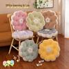 Four Seasons Thickened Cookie Flower Seat Cushion: Soft Plush Chair Pillow for Students & Office