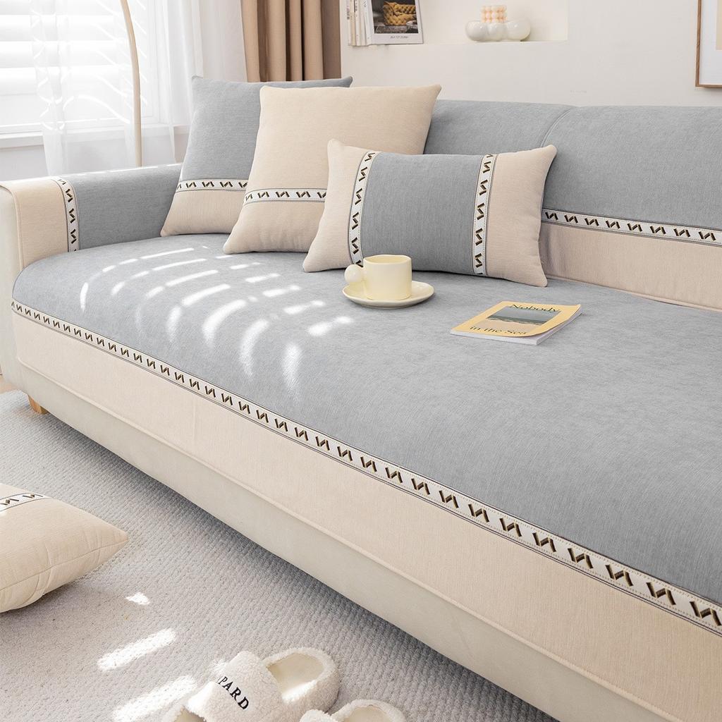 Breathable Sofa Cover With Stain Resistance, Fitted Couch Cover And Stretchy Sofa Slipcover For 4-Seater Sets