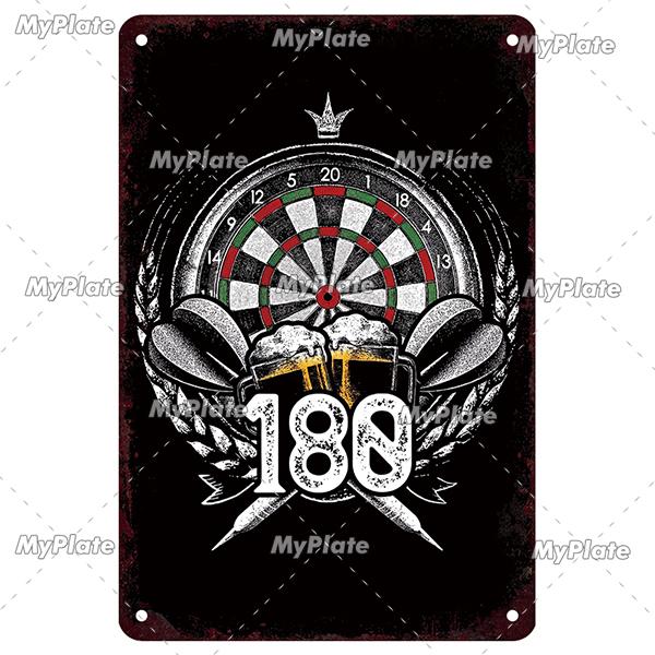 MyPlate Darts 180 Metal Sign Beer Bar Vintage Plaque Shop Tin Sign Plate Wall Decor For Bar Club Art Painting Poster Gift