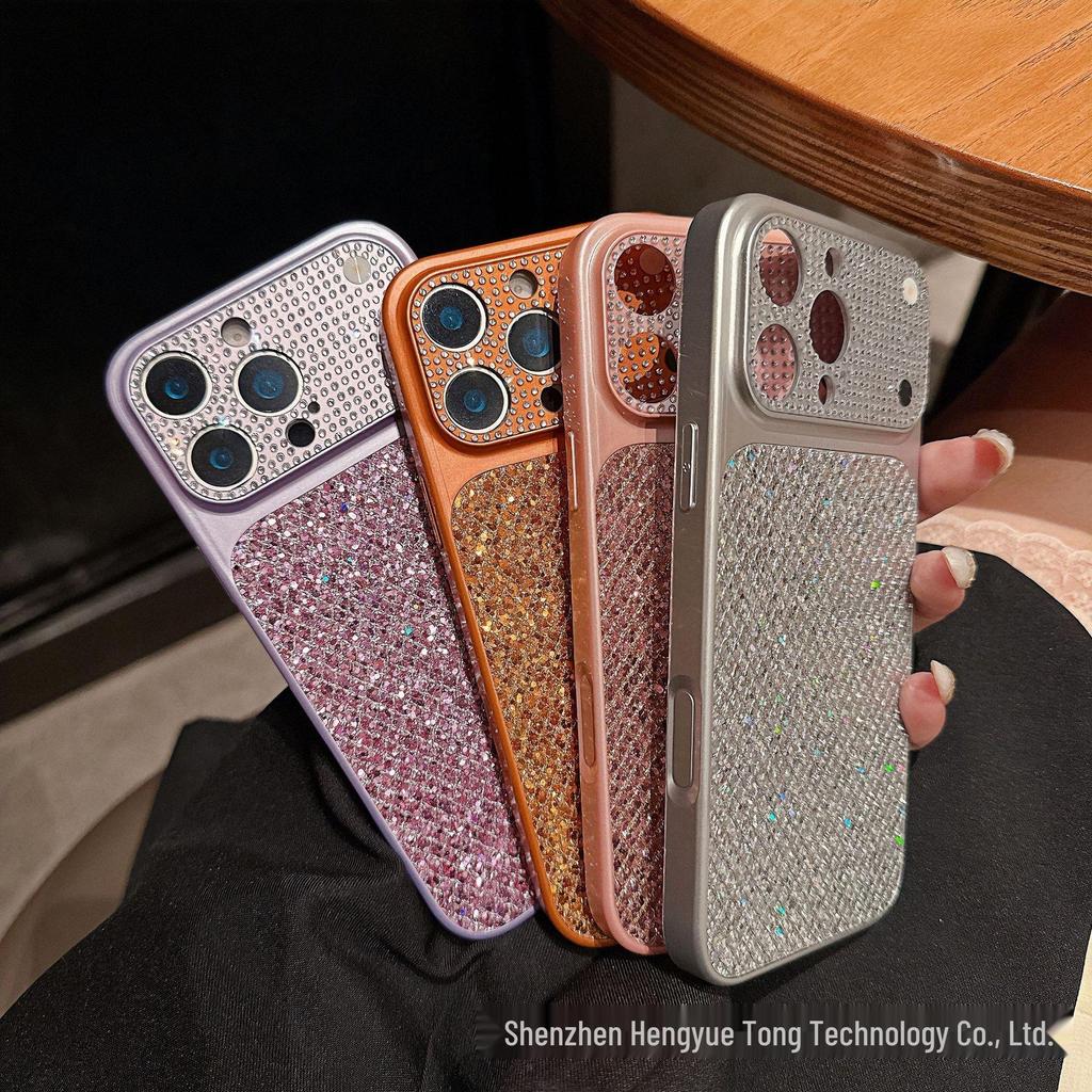Роскошный чехол с полным покрытием бриллиантами для iPhone 17 Pro Max и iPhone 16/14