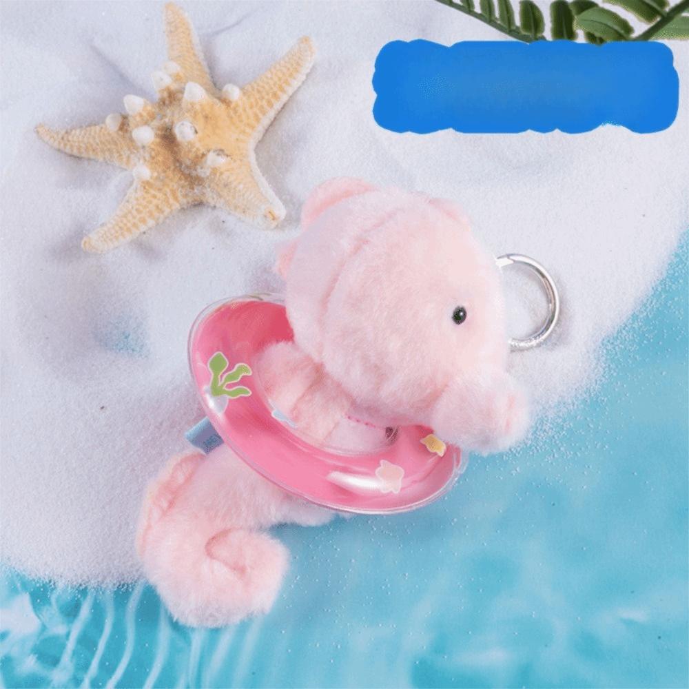 Kawaii Ocean Animal Plush Keychain Seahorse Dolphin Plush Doll Birthday Gift