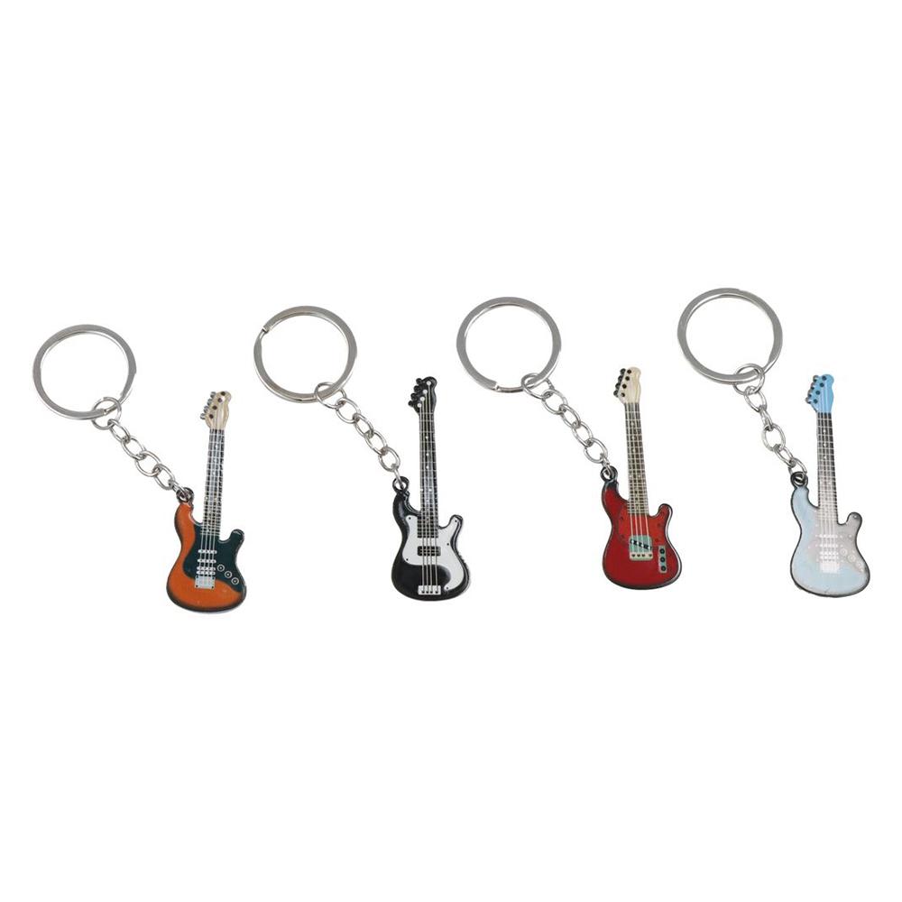 Крутой брелок для ключей в виде гитары, красочный брелок для ключей в виде музыкального инструмента, милый брелок для ключей в виде гитары, для мужчин и женщин