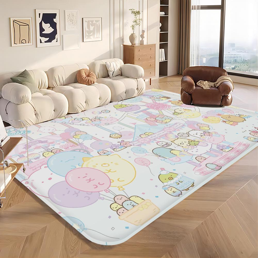 Мультяшный Розовый Sumikko Gurashi Коврик для пола Коврик для пола Стиль INS Мягкий Коврик для пола в спальне Домашний Коврик для стирки Противоскользящий Домашние ковры