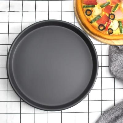 3 шт./комплект Стальная Углеродистая Форма для Пиццы Антипригарная Легко Вынимается Лоток для Печи для Пиццы Легко Чистится Профессиональная Плоская Круглая Тарелка для Пиццы