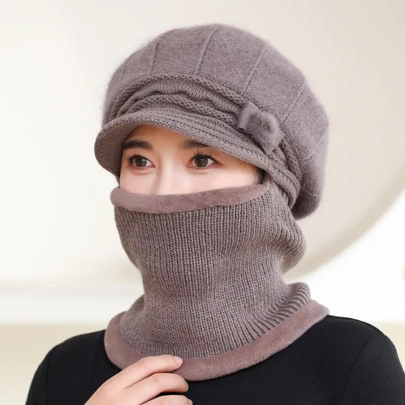 Новые женские зимние шапки с меховой подкладкой, сохраняющие тепло, женские ветрозащитные, утепленные, утепленные шапки-балаклавы