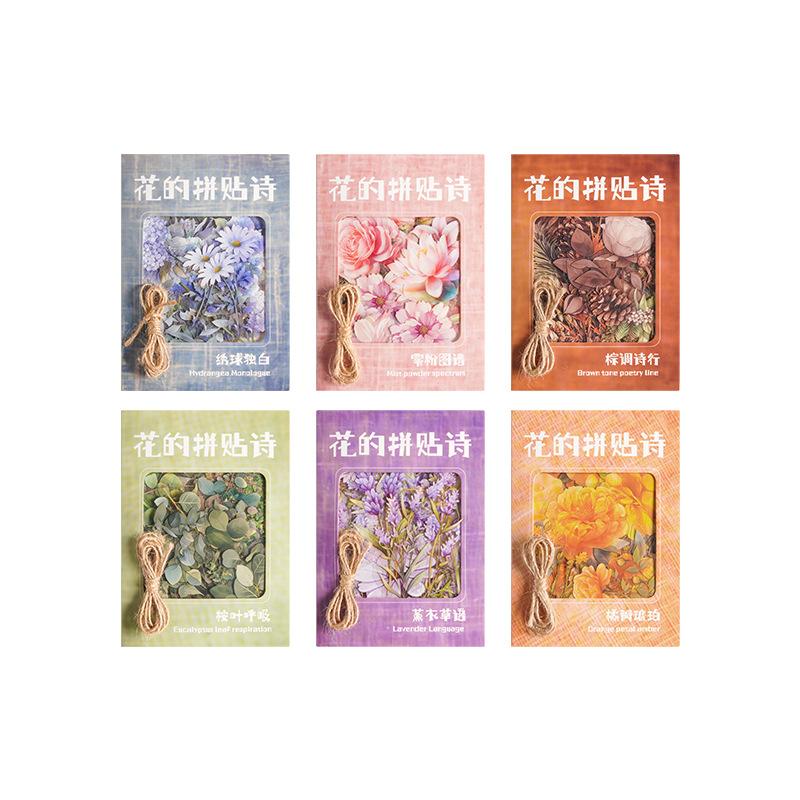 70 pcs Plant Flowers Stickers+material set Planner Decorative Hand Account Diary Album Scrapbooking material