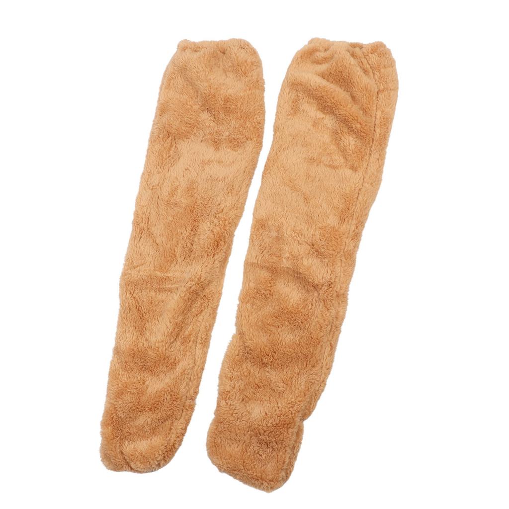 Зимние пушистые носки выше колена для дома, мягкие, толстые, дышащие, плюшевые чулки, гетры