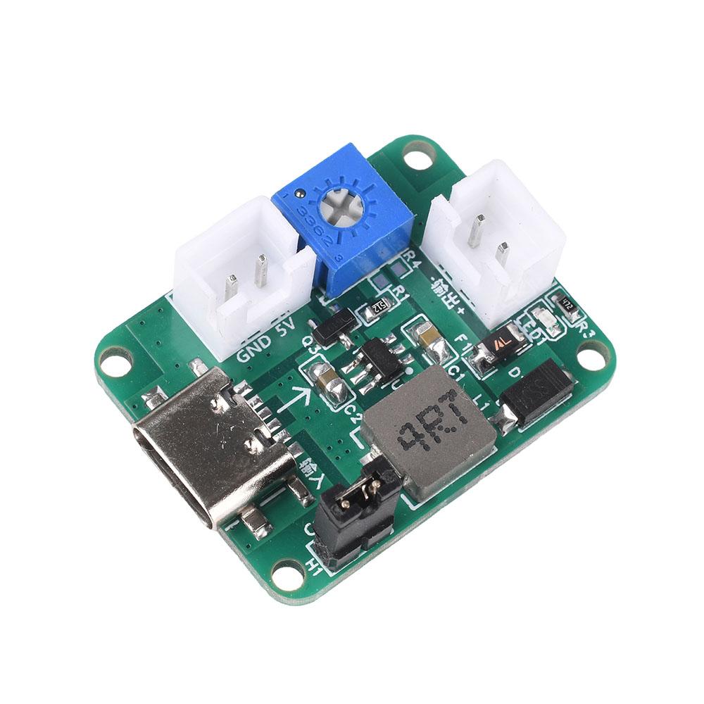 Регулируемый повышающий модуль питания DC 5-24V, двойной вход 3-6V/Type-C 5V, выход 2A с защитой от короткого замыкания с самовосстановлением