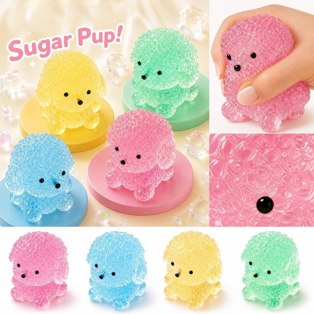 Maltose Candy Puppy Toy - Cute Dog Stress Toy for Kids and Adults
