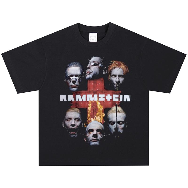 Футболка Rammstein, Мягкая ткань, Повседневная