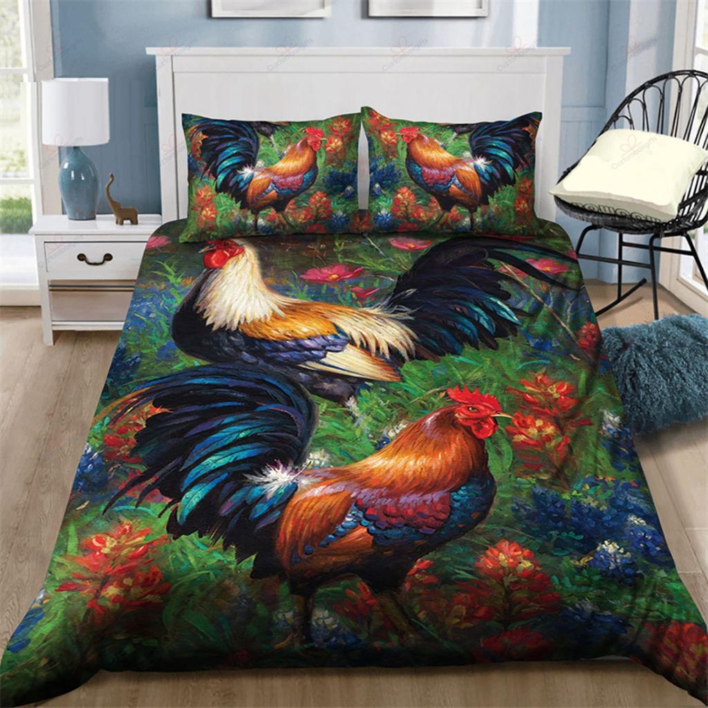 Farm 3D Chicken Duvet Cover Rooster Goose Duck for Kid Teen Women Men Gifts Farmhouse Animals for Bedroom Decorations Queen King