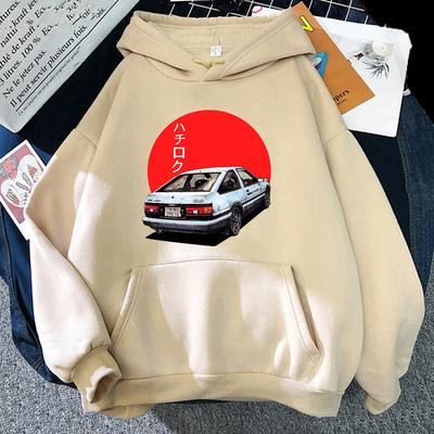 Манга Худи AE86 Модный Принт Толстовка Японские Худи с Длинным Рукавом Мужские Женские Харадзюку Аниме Толстовки