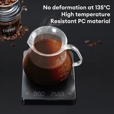 Мини-весы для кофе с таймером, цифровые электронные весы для кофе, USB, 3 кг, 0,1 г, высокоточные весы со светодиодным экраном для эспрессо