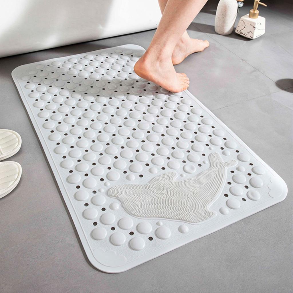 Bathroom Anti Mat PVC Shower Anti Fall Foot Mat Thickened Dolphin Massage Bathroom Shower Room Floor Mat Bath Rug Shower Mat