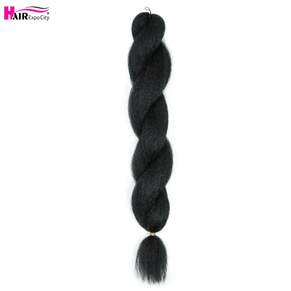 Vixen Crochet Bulk Hair 26 inch Jumbo Synthetic Braiding Hair Fluffy Kinky Straight Crochet Braids Extension Hair Expo City