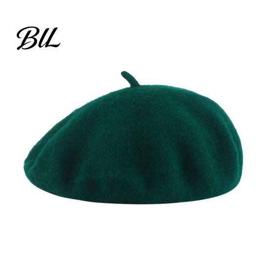 Elegant Dating Outfit Headwear Women Wool Beret Hat, Classic Solid Color Winter Cozy Outdoor Hiking Hat Cap, Soft Breathable Blend for Ladies