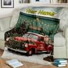 1PC Custom Name Christmas Vintage Truck blanket versatile,all-season throw suitable for the living room,bedroom,camping,travel,and gift