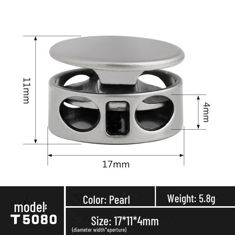 Регулируемый металлический пружинный шнур-замок для спортивной одежды