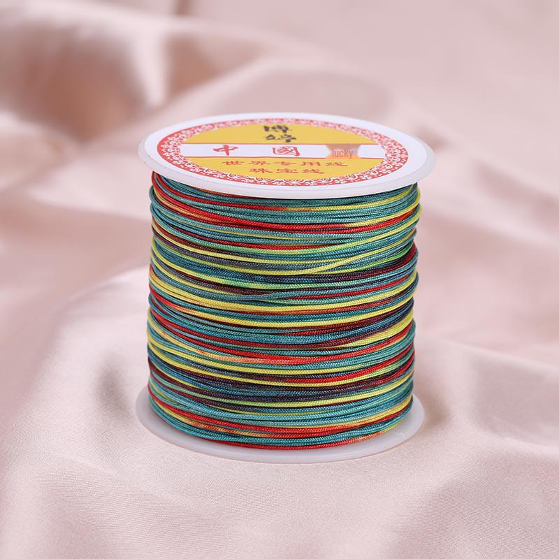 Цветной градиентный шнур для браслета ручной работы с нефритовым оттенком - 100 м плетеный шнур своими руками для подвесок