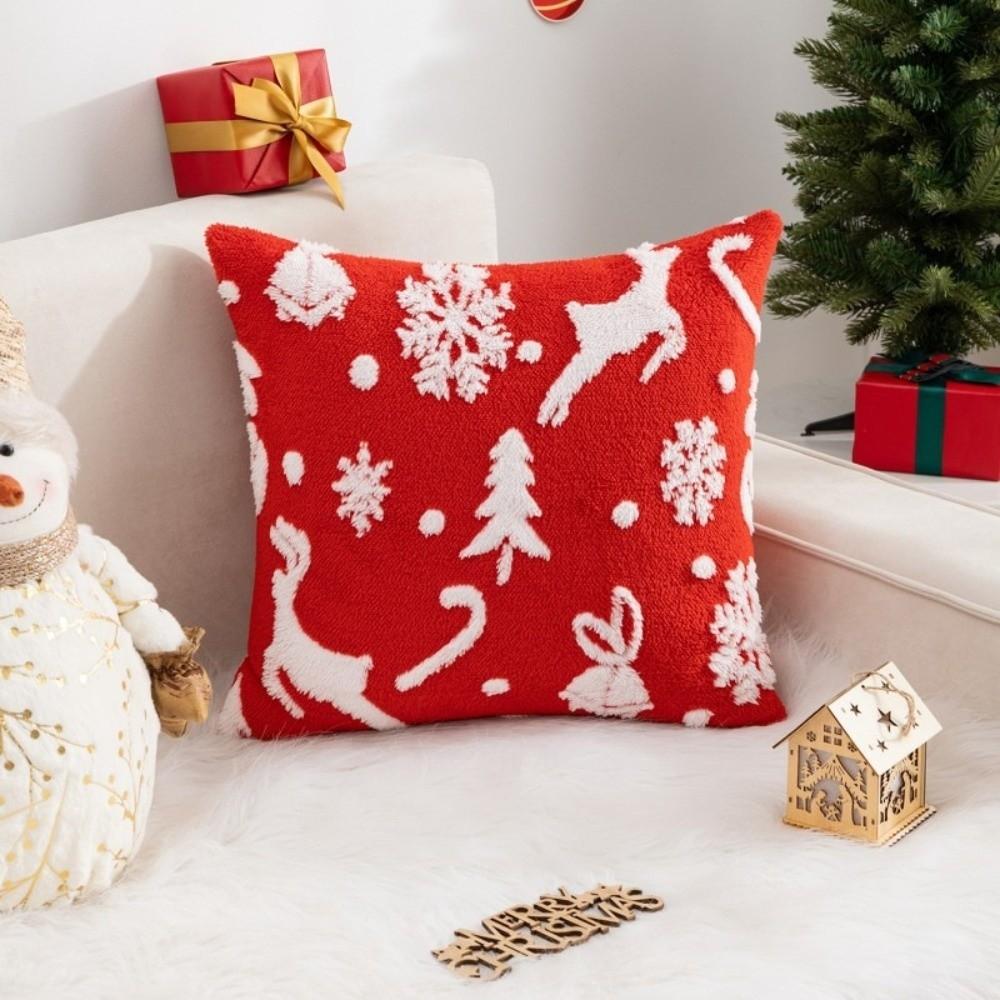 45x45cm Throw Pillow Cover Soft Plush Decorative Pillowcase New Cushion Cover  Christmas Decor
