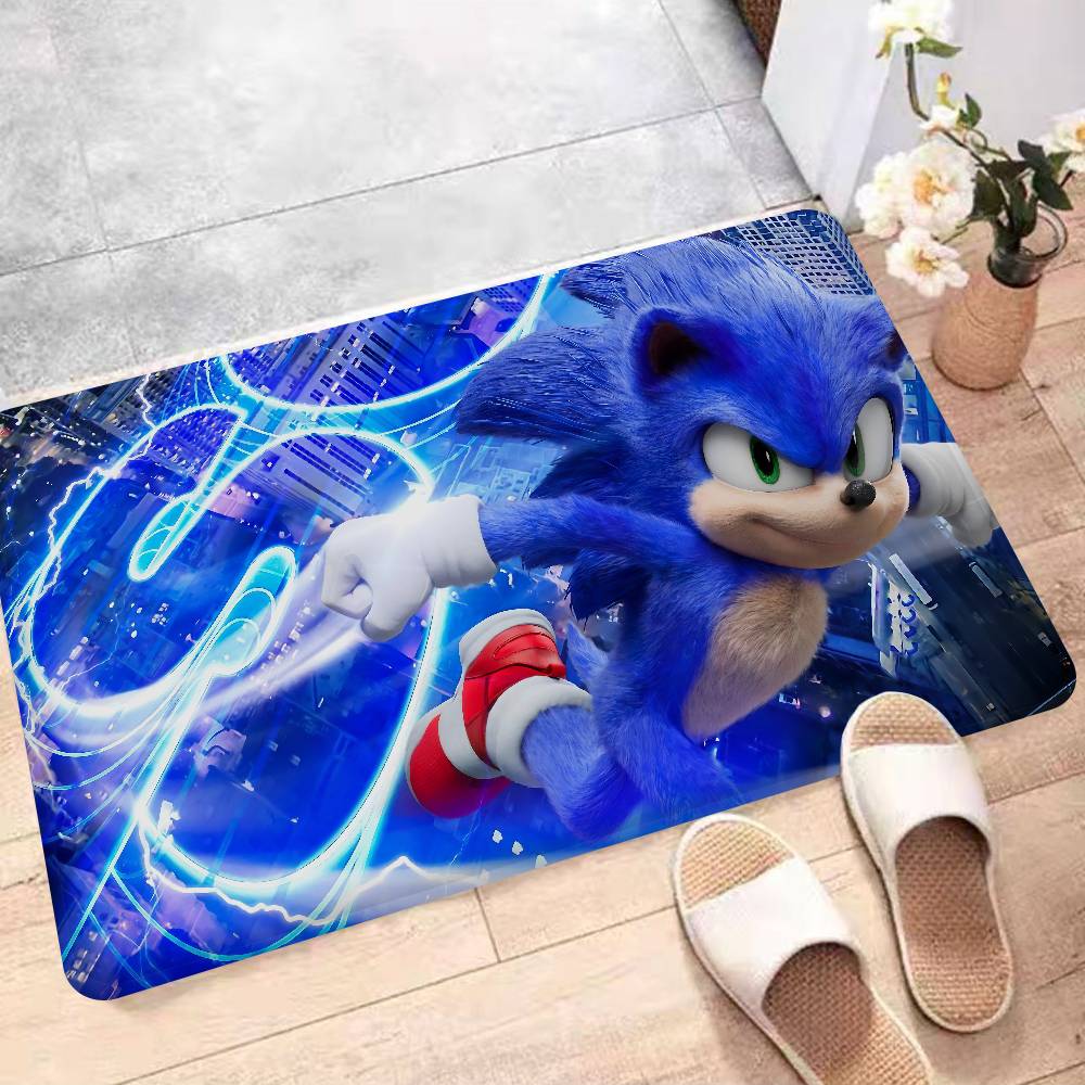 Game S-Sonic Movie Floor Mat Rectangle Anti-slip Home Soft Badmat Front Door Indoor Outdoor Mat Welcome Doormat