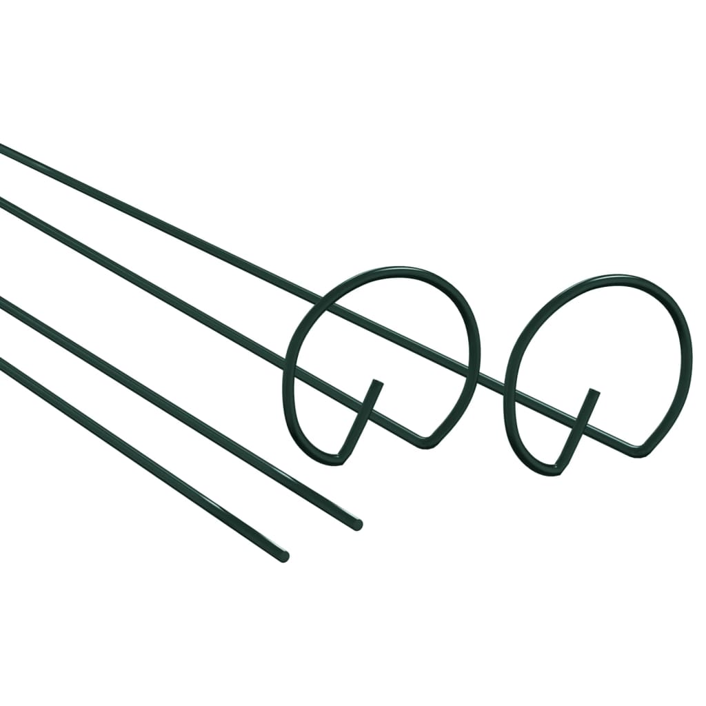 Plant Supports 20 pcs Dark Green 40 cm Steel