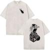 Forward Observations Group Skeleton Vintage Washed T Shirts Mens Gothic Oversized Crewneck Short Sleeve Tshirt Y2k Streetwear