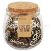 Funny Fuck Jar Gift – 100 Wooden Cutout Letter Pieces, Prank Birthday Gift for Him/Her, Novelty Desk Decor for Stress Relief