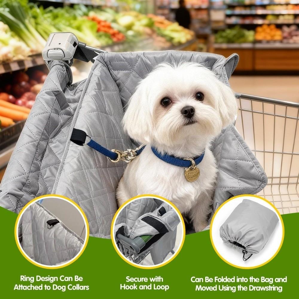 Portable Pet Stroller Cushion Cover Waterproof Shopping Cart Pet Cover Grocery Cart