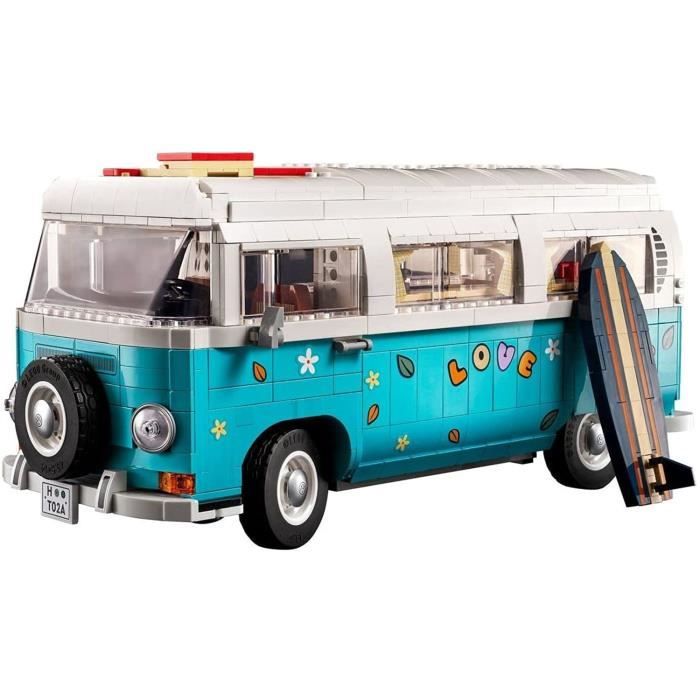 Jouet - lego - camping-car volkswagen t2 - bleu, blanc - a partir de 5 ans - 10279