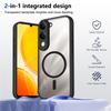 KEYSION Transparent Magnetic Phone Case for VIVO Y04 Y04s Soft Silicone+PC HD Clear Shockproof Back Cover for VIVO Y29s Y29t 5G