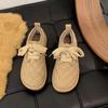 Soft-soled Lace-up Thickened Lazy Bread Shoes Women's Autumn and Winter 2025 New Velvet Cotton Shoes Casual Versatile Snow Boots