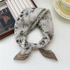 Cotton And Linen Small Square Scarf Silk Scarf Women'S Spring And Autumn New Style Artistic And Versatile Fashionable Temperament Headband Scarf