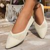Fashion Women Flat Shoes Pointed Toe Solid Color Knitted Slip On Ladies Shoes Casual Breathable Ballet Women Flat Shoes Loafers Women