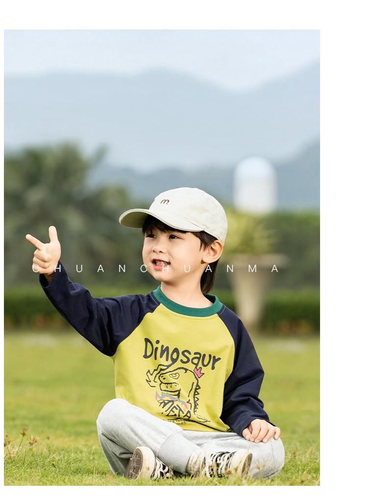 Детские футболки с мультяшным рисунком «Навсикая» весна 2025 — для мальчиков и девочек, контрастные цвета, универсальные, милый корейский стиль.