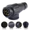 12V 13 Pin Trailer Plug Durable 13 Pole Electrical Caravan Wiring Connector Towing Bar Socket Adapter Car Truck RV