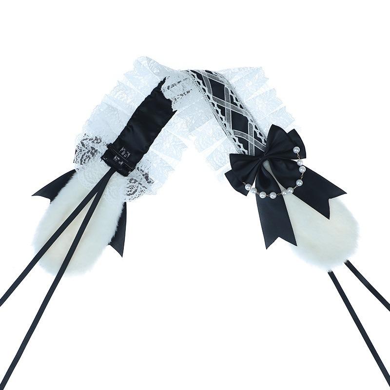 Comic-Con Лолита Ободок с кроличьими ушками Бант Мягкий стиль сестры Аксессуары для волос с кроличьими ушками Головной убор горничной из второго измерения